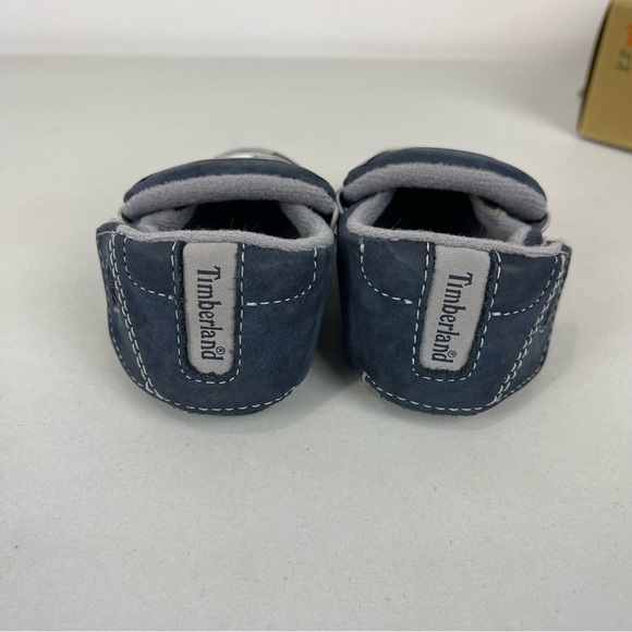 Timberland Navy Rhino Infant Cribbie Blue Crib Shoes Size 2 Soft Sole Leather - Picture 6 of 9